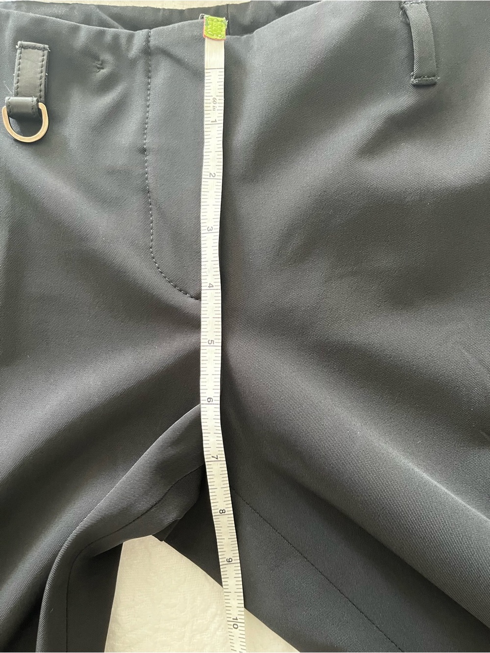 Prada Y2k low slung low waist Black Dress Trousers with D-Ring Detail - Picture 6 of 6